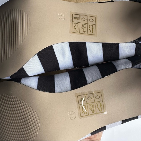 ASOS Women’s Mono Black White Striped Soulmate Pointed Toe Heels Pumps - Picture 8 of 12